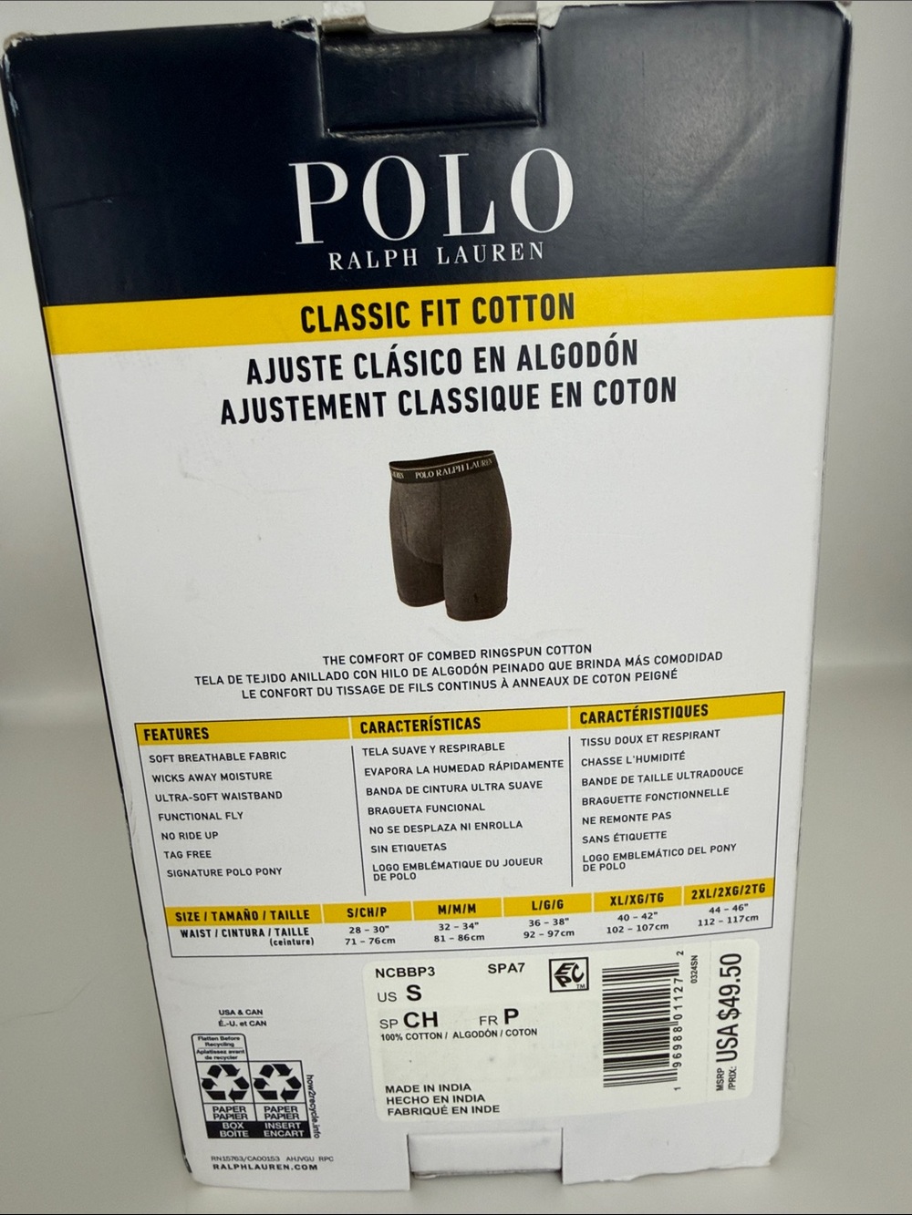 Polo Ralph Lauren Men’s Classic Fit Cotton Boxer Briefs - Small - Picture 2 of 3